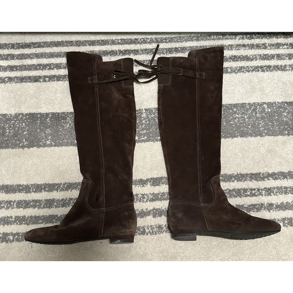 Joan & David thigh high suede boots‎ brown Women's Size 8 New